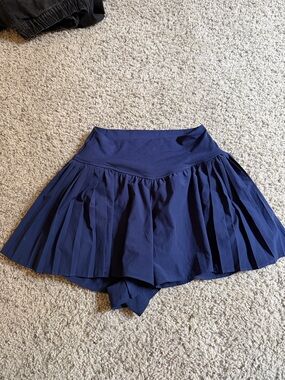aerie Navy Pleated Athletic Skort